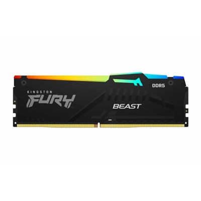 Kingston FURY Beast KF560C36BBE2A-32 32GB (1x 32GB) DIMM System Memory, 6000MHz, DDR5, CL36, Black, RGB, Intel XMP, AMD EXPO - Image 2
