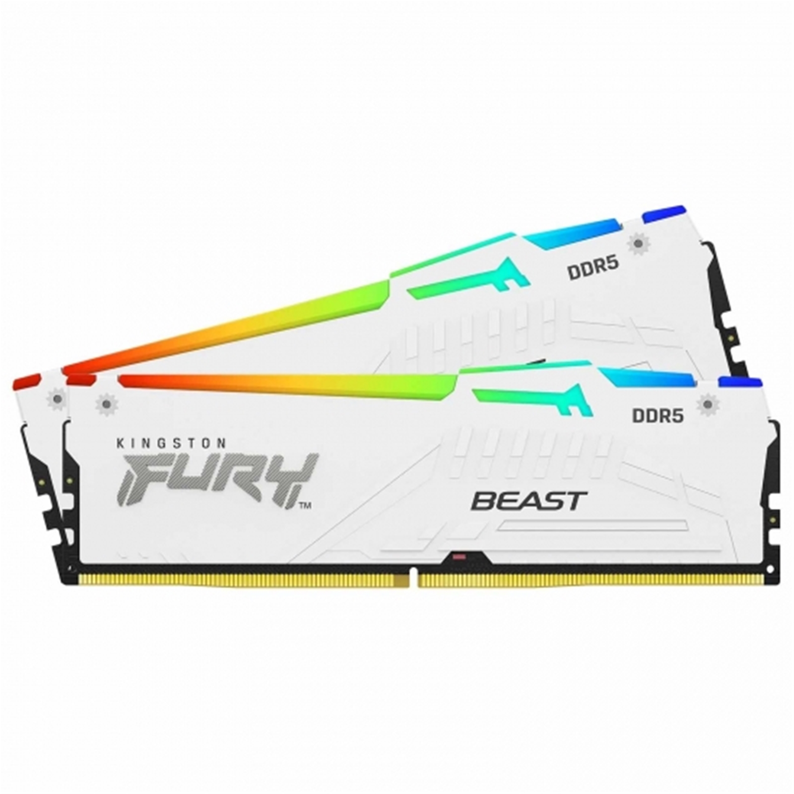 Kingston FURY Beast KF560C36BWEAK2-64 64GB (2x 32GB) DIMM System Memory, 6000MHz, DDR5, CL36, White, RGB, Intel XMP, AMD EXPO - Image 3
