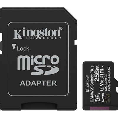 Kingston Canvas Select Plus 256GB Class 10 UHS-I Micro SD Card with Lifetime Warranty - Image 2
