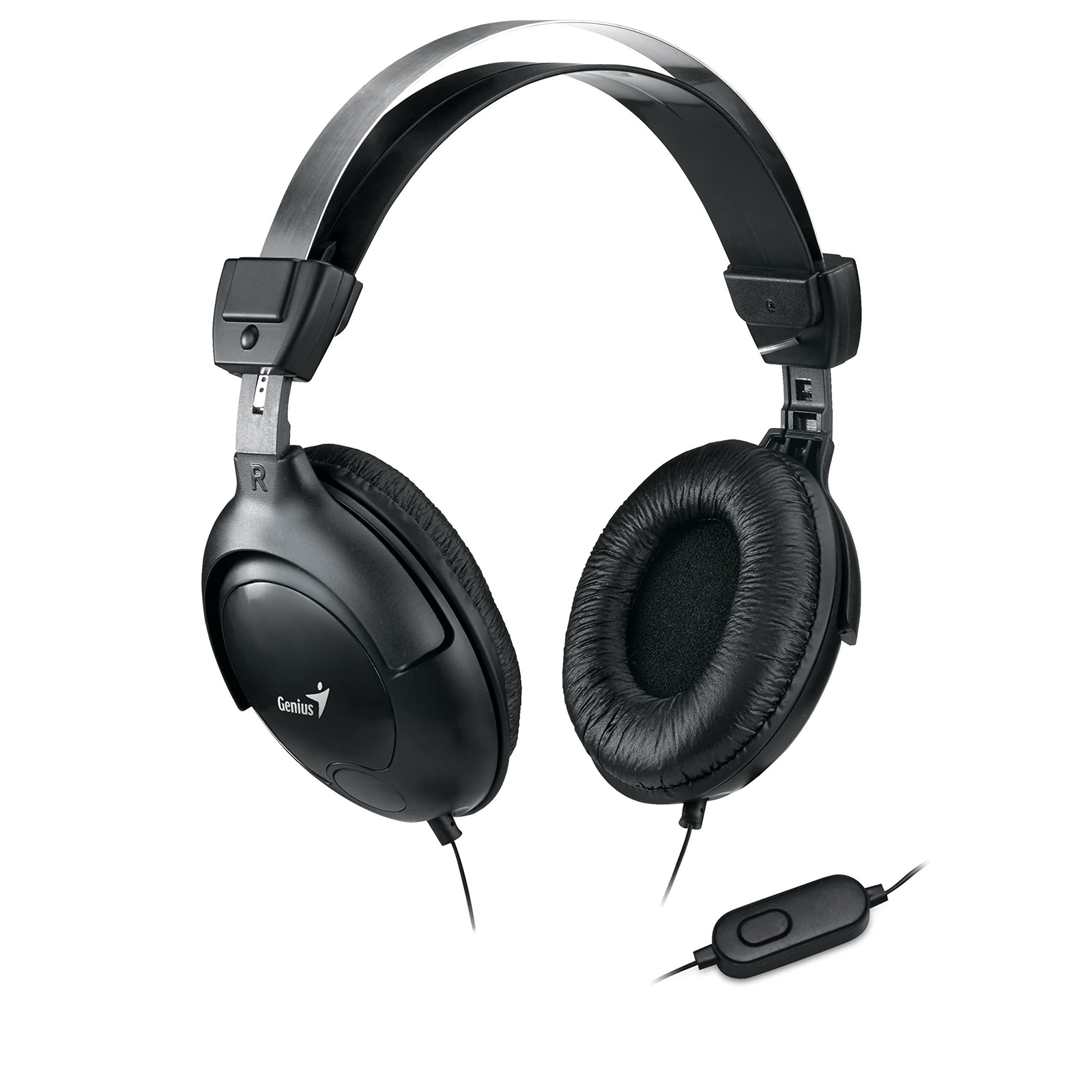 Genius HS-M505X Headset with Mic, 3.5mm Connection, Plug and Play with Adjustable Headbandand, In-line microphone and Volume Control, Black - Image 3