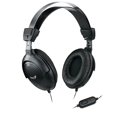Genius HS-M505X Headset with Mic, 3.5mm Connection, Plug and Play with Adjustable Headbandand, In-line microphone and Volume Control, Black - Image 2