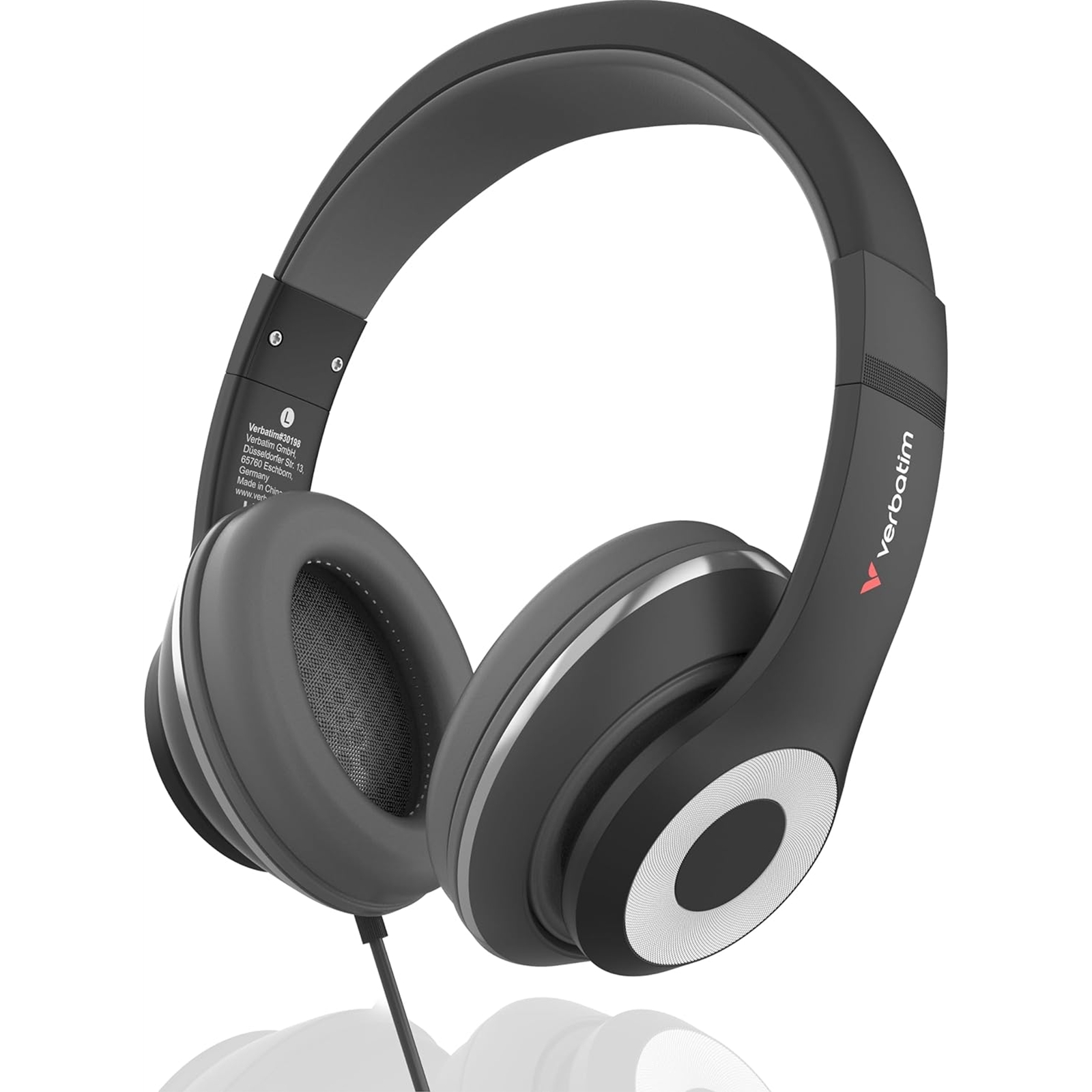 Verbatim TruSound USB-C Over-Ear Headset With In-Line Microphone, Black - Image 3
