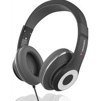 Verbatim TruSound USB-C Over-Ear Headset With In-Line Microphone, Black
