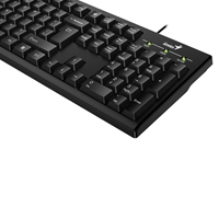 Genius KB-100 Wired Smart Keyboard, USB Plug and Play, Customizable Function Keys, Multimedia, Full Size UK Layout Design for Home or Office, Black - Image 8