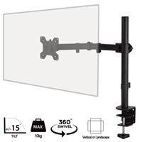 piXL Desk-Mounted Fully-Adjustable Single Monitor Arm for Screens up to 32 inch with VESA Mount & Built-In Cable Management - Image 7