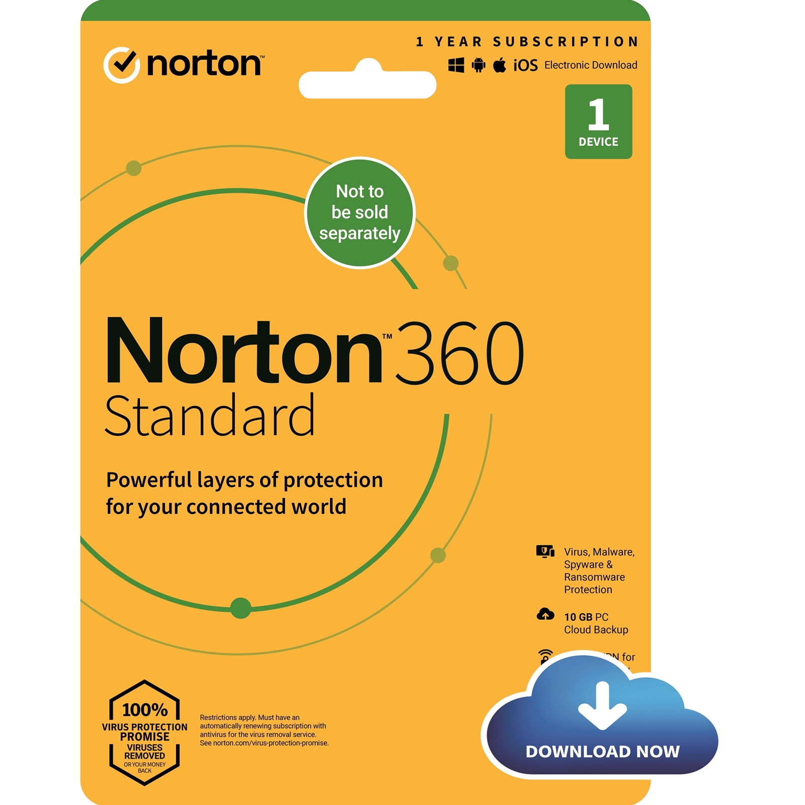 Norton 360 Standard, Antivirus Software for 1 Device, 1-year Subscription, Includes Secure VPN, Password Manager and 10GB of Cloud Storage, PC/Mac/iOS/Android, Activation Code by email - ESD - Image 3