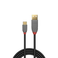 Lindy 36887 2m USB-A (M) 2.0 To USB-C (M) 2.0 Anthra Line 480Mbps Cable - Black - Image 4