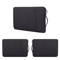 Prevo 15.6 Inch Laptop Sleeve, Side Pocket, Cushioned Lining, Black - Image 5