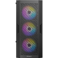 Antec AX20 Case, Black, Mid Tower, 1 x USB 3.0 / 2 x USB 2.0, Tempered Glass Side Window Panel, Slanted Bar & Mesh Design for Massive Airflow, 3 x Pre-Installed RGB LED Fans, ATX, Micro ATX, Mini-ITX Compatible - Image 5