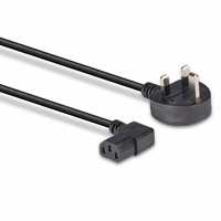 Lindy 30446 1m UK 3 Pin Plug To Right Angle IEC C13 (Kettle) 5 Amp Fuse Mains Extension Cable - Black - Image 5