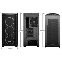 be quiet! BGW63 Shadow Base 800 FX Mid Tower Gaming Case, 1 x USB Type-C / 1 x USB 3.2, Tinted and Tempered Glass Side Window Panel, Air-permeable Front and Top Cover, 4 x Pre-Installed ARGB LED Fans, E-ATX / ATX / M-ATX / Mini-ITX Compatible - Image 4