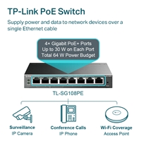 TP-Link TL-SG108PE 8-Port Metal Gigabit Easy Smart Switch with 4-Port PoE+ (64W) - Image 7