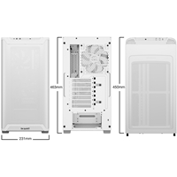 be quiet! BGW75 Pure Base 501 Airflow Window White Mid Tower Gaming Case, 1 x USB Type-C / 2 x USB 3.0, Sleek Front Panel and Airflow Cover, Water Cooling Ready, 2 x Pre-Installed Pure Wings 3 140mm Fans, ATX / M-ATX / Mini-ITX Compatible - Image 4