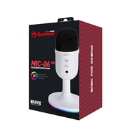 Marvo Scorpion MIC-06 Blast 40 USB RGB Noise Cancelling Wired Microphone (White) - Image 4