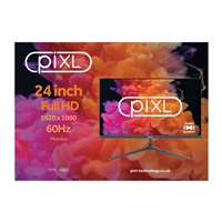piXL PXD24VH 24 Inch Full HD 60Hz Widescreen Monitor with 1920 x 1080 Resolution, 6.5ms Response Time, Speakers, VGA & HDMI with Internal PSU - Image 6