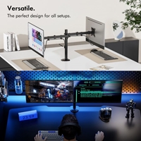 VonHaus Dual Monitor Stand for 13-32 Inch Screens, Twin Monitor Mount with Desk Clamp, Height Adjustable, Easy Assemble Stand with Full Tilt, Rotation & Swivel Arms, VESA 75x75 & 100x100mm - Image 4