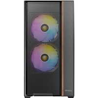 Antec FLUX Rear Mid Tower Gaming Case, 1 x USB Type-C / 2 x USB 3.0, Tempered Glass Side Window Panel, Multi-directional Vent Design, Walnut Wood Accents, 3 x Pre-Installed High-Performance PWM Fans , E-ATX (=330mm), ATX, Micro-ATX, ITX Compatible - Image 4