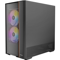 Antec FLUX Rear Mid Tower Gaming Case, 1 x USB Type-C / 2 x USB 3.0, Tempered Glass Side Window Panel, Multi-directional Vent Design, Walnut Wood Accents, 3 x Pre-Installed High-Performance PWM Fans , E-ATX (=330mm), ATX, Micro-ATX, ITX Compatible - Image 5