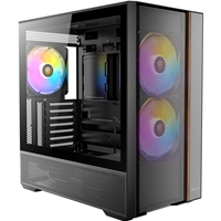 Antec FLUX Rear Mid Tower Gaming Case, 1 x USB Type-C / 2 x USB 3.0, Tempered Glass Side Window Panel, Multi-directional Vent Design, Walnut Wood Accents, 3 x Pre-Installed High-Performance PWM Fans , E-ATX (=330mm), ATX, Micro-ATX, ITX Compatible - Image 8
