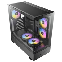 Antec CX705 ARGB Gaming Case Mid Tower, 1 x USB Type-C / 1 x USB 3.0 / 1 x USB 2.0, Tempered Glass Front and Side Window Panel, Vertical Cooling with Massive Air Intake, 5 x Pre-Installed ARGB LED Fans, ATX, Micro-ATX, ITX Compatible - Image 4