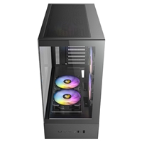 Antec CX705 ARGB Gaming Case Mid Tower, 1 x USB Type-C / 1 x USB 3.0 / 1 x USB 2.0, Tempered Glass Front and Side Window Panel, Vertical Cooling with Massive Air Intake, 5 x Pre-Installed ARGB LED Fans, ATX, Micro-ATX, ITX Compatible - Image 5
