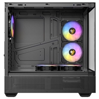 Antec CX705 ARGB Gaming Case Mid Tower, 1 x USB Type-C / 1 x USB 3.0 / 1 x USB 2.0, Tempered Glass Front and Side Window Panel, Vertical Cooling with Massive Air Intake, 5 x Pre-Installed ARGB LED Fans, ATX, Micro-ATX, ITX Compatible - Image 6