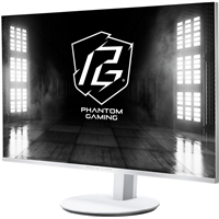 ASRock Phantom Gaming PG27FFS2E-W 27 Inch FHD (1920 x 1080) Flat IPS Gaming Monitor, 240Hz, 1ms (MPRT) Response Time, 2 x HDMI 2.1; 1 x DisplayPort 1.2, 2 x 2W Speakers, Tilt, Swivel, Height, Pivot Adjustment - White - Image 5
