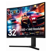 piXL X-Series GS32QIDPHA 32 Inch QHD IPS, Curved (1500R) Gaming Monitor with 180Hz Refresh Rate, 2560 x 1440 Resolution, 1ms Response Time, HDR10+, Adaptive Sync, 2x HDMI 2.0 & 2x DisplayPort 1.4, Height Adjustable - Image 4