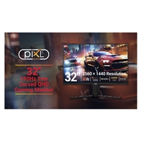 piXL X-Series GS32QIDPHA 32 Inch QHD IPS, Curved (1500R) Gaming Monitor with 180Hz Refresh Rate, 2560 x 1440 Resolution, 1ms Response Time, HDR10+, Adaptive Sync, 2x HDMI 2.0 & 2x DisplayPort 1.4, Height Adjustable - Image 6