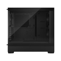 Fractal Design Pop Silent Black ATX Mid Tower PC Case, Clear Tempered Glass, Sound-Dampened Design, 3 x 120mm Aspect Fans, 280mm Radiator Support, 380mm GPU Clearance, Dual 5.25in Bays