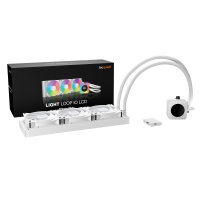 be quiet! Light Loop IO LCD 360mm White AIO CPU Liquid Cooler, IPS Display, ARGB, 3x Light Wings LX 120mm PWM Fans and IO Controller - Image 5
