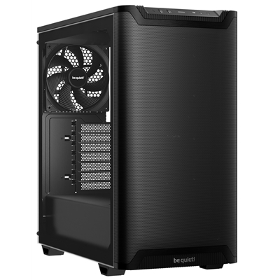be quiet! BGW74 Pure Base 501 Airflow Window Mid Tower Gaming Case, 1 x USB Type-C / 2 x USB 3.0, Sleek Front Panel and Airflow Cover, Water Cooling Ready, 2 x Pre-Installed Pure Wings 3 140mm Fans, ATX / M-ATX / Mini-ITX Compatible - Image 2