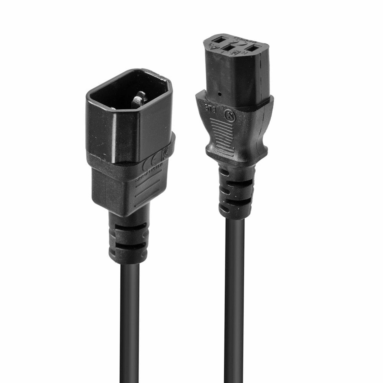 Lindy 30331 2m IEC C14 (Kettle) To IEC C13 (Kettle) Mains Extension Cable - Black, Perfect for use in Offices, Control Rooms, Digital Signage and Home Theatre Setups - Image 3