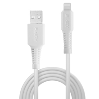 Lindy 31327 2m USB-A (M) 2.0 To Lightning (M) MFi Certified 480Mbps Cable - White - Image 4