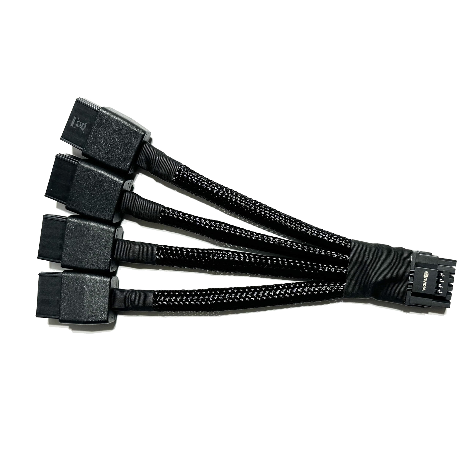 Replacement 12VHPWR 12+4Pin PCIe 5.0 to 4x8Pin (6+2P) Power Cable 10 cm Braided - Image 3