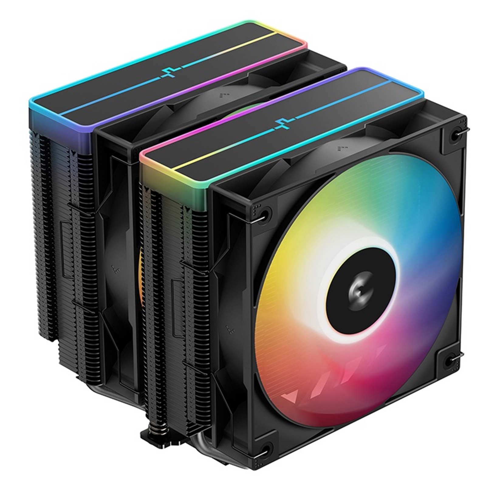 DeepCool AG620 BK ARGB V2 Dual-Tower CPU Air Cooler with 120mm ARGB Fans, Compatible with Intel LGA 1851/1700/1200/115x & AMD AM5/AM4, High-Performance Quiet Cooling, Matte Black - Image 3