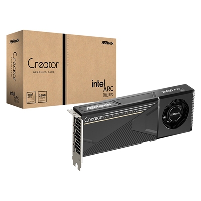 ASRock Intel ARC Pro B70 Creator 32GB Professional Graphics Card, 256 XMX Engines, Single Fan, 4x DisplayPorts - Image 2