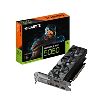 Gigabyte NVIDIA GeForce RTX 5050 OC Low Profile 8GB GDDR6 Graphics Card, 2560 CUDA Cores, 2587 MHz Core Clock, Triple Fan, 2x DisplayPorts / 2x HDMI Ports