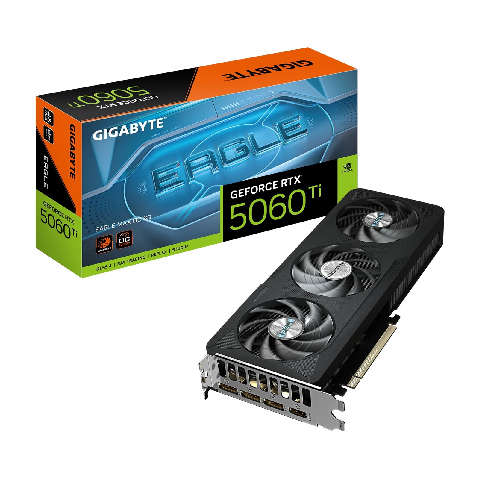 Gigabyte NVIDIA GeForce RTX 5060 Ti EAGLE MAX OC 8GB GDDR7 Graphics Card, 4608 CUDA Cores, 2617 MHz Core Clock, Triple Fan, 3x DisplayPorts / 1x HDMI Port - Image 3