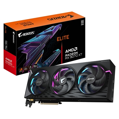 Gigabyte AMD Radeon RX 9070 XT ELITE 16GB GDDR6 Graphics Card, 4096 Streams, 2570 MHz Core Clock, Triple Fan, RGB, 2x DisplayPorts / 2x HDMI Ports - Image 2