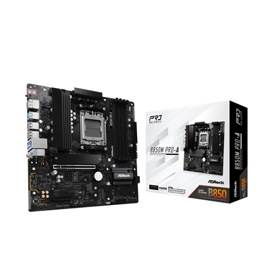 ASRock B850M Pro-A AMD AM5 Socket Motherboard, Micro-ATX, 4x DDR5 Slots, 3x M.2 Sockets, 2.5GbE LAN, 1x DisplayPort / 1x HDMI Port - Image 2