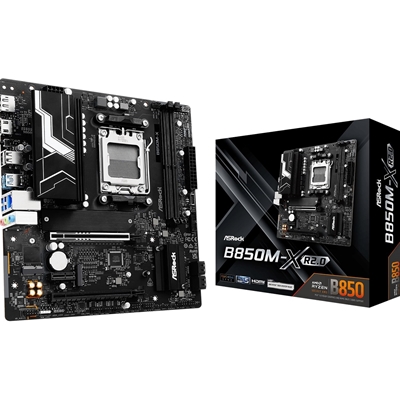ASRock B850M-X R2.0 AMD AM5 Socket Motherboard, Micro-ATX, 2x DDR5 Slots, 2x M.2 Sockets, 2.5GbE LAN, 1x DisplayPort / 1x HDMI Port - Image 2