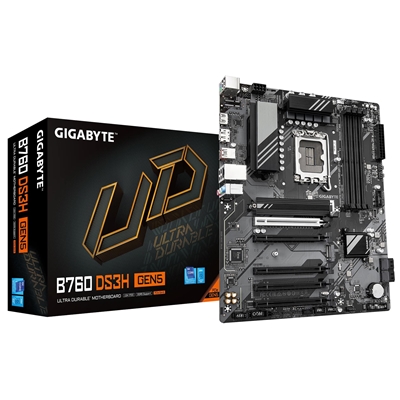 Gigabyte B760 DS3H GEN5 Intel 1700 Socket Motherboard, ATX, 4x DDR5 Slots, 2x M.2 Sockets, GbE LAN, 1x DisplayPort / 1x HDMI Port - Image 2