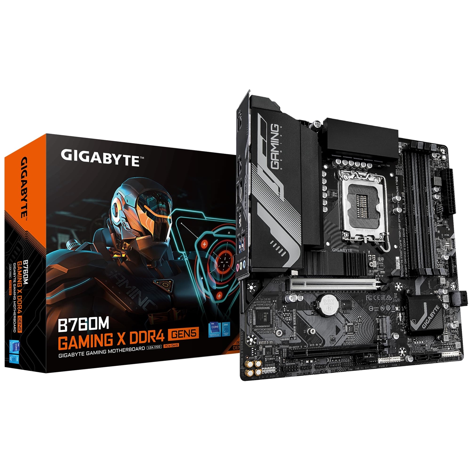 Gigabyte B760M GAMING X DDR4 GEN5 Intel 1700 Socket Motherboard, Micro-ATX, 4x DDR4 Slots, 2x M.2 Sockets, Fitted I/O Shield, 2.5GbE LAN, 1x DisplayPort / 1x HDMI Port - Image 3