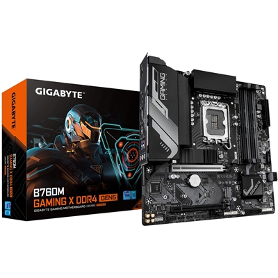 Gigabyte B760M GAMING X DDR4 GEN5 Intel 1700 Socket Motherboard, Micro-ATX, 4x DDR4 Slots, 2x M.2 Sockets, Fitted I/O Shield, 2.5GbE LAN, 1x DisplayPort / 1x HDMI Port - Image 2