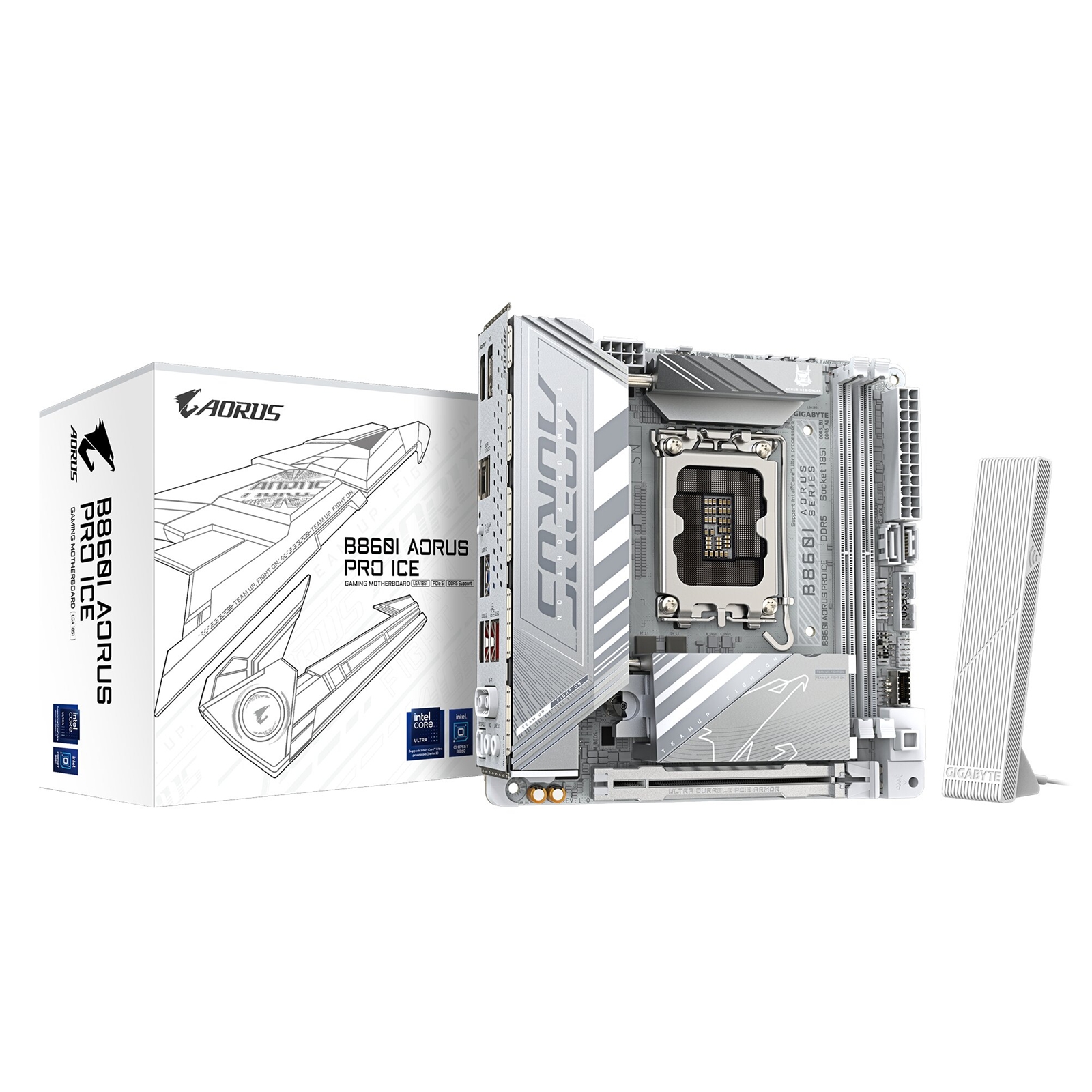 Gigabyte B860I AORUS PRO ICE Intel 1851 Socket Motherboard, Mini-ITX, 2x DDR5 Slots, 2x M.2 Sockets, Fitted I/O Shield, 2.5GbE LAN, Wi-Fi 7, 1x DisplayPort / 1x HDMI Port - Image 3