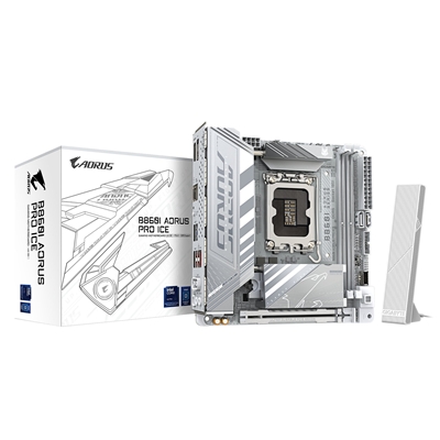 Gigabyte B860I AORUS PRO ICE Intel 1851 Socket Motherboard, Mini-ITX, 2x DDR5 Slots, 2x M.2 Sockets, Fitted I/O Shield, 2.5GbE LAN, Wi-Fi 7, 1x DisplayPort / 1x HDMI Port - Image 2
