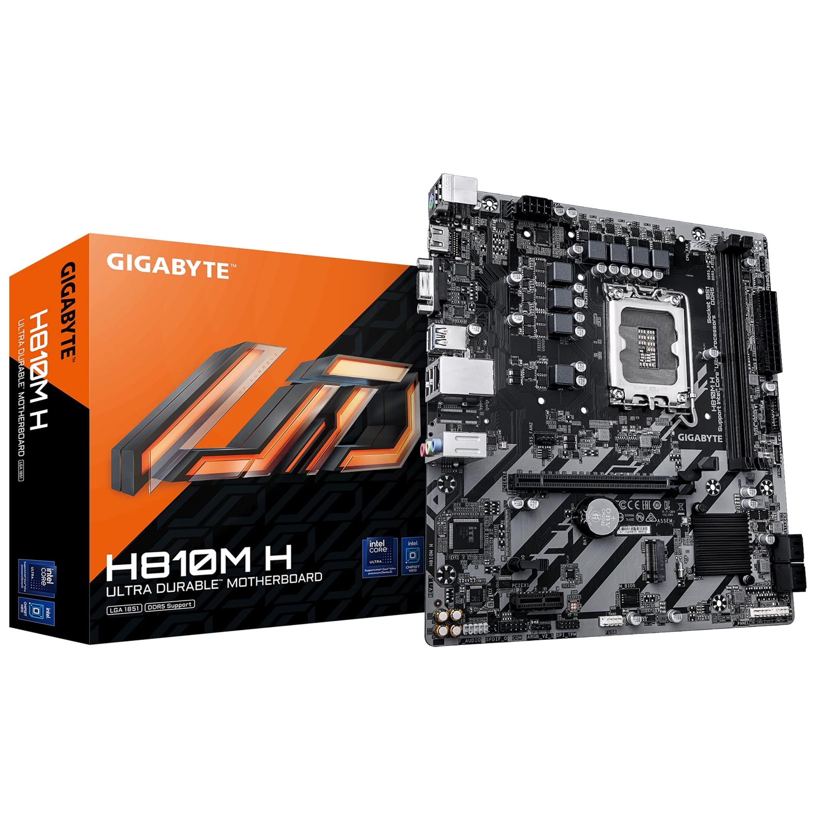 Gigabyte H810M H Intel 1851 Socket Motherboard, Micro-ATX, 2x DDR5 Slots, 1x M.2 Socket, GbE LAN, 1x D-Sub / 1x HDMI Port - Image 3