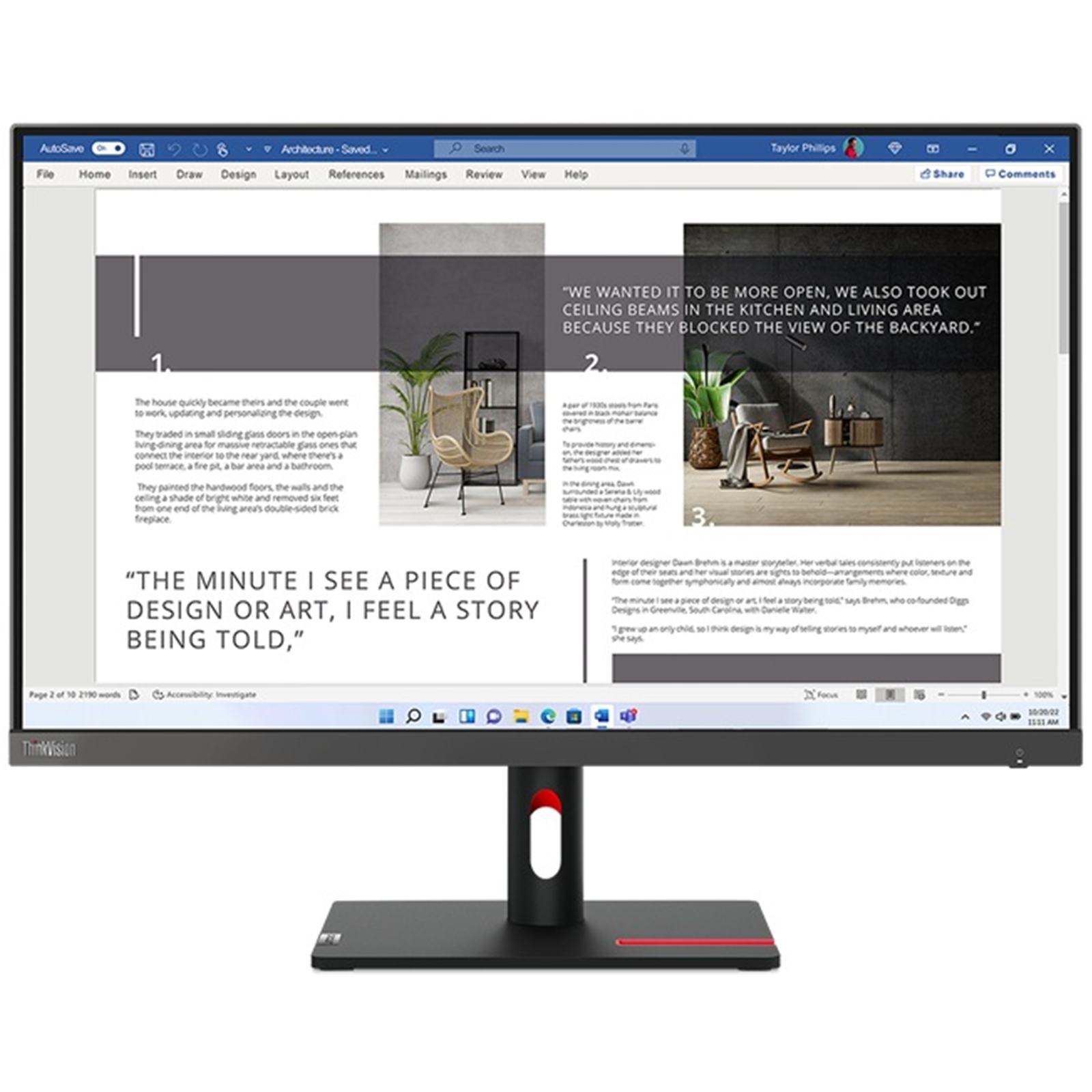 Lenovo ThinkVision S27i-30, 27 Inch, Full HD (1920 x 1080), 100Hz, 4ms, 16:9, IPS, WLED Monitor, HDMI, VGA, Tilt Adjustable, 3 Year Warranty - Image 3