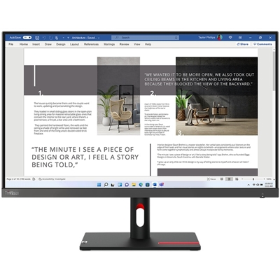Lenovo ThinkVision S27i-30, 27 Inch, Full HD (1920 x 1080), 100Hz, 4ms, 16:9, IPS, WLED Monitor, HDMI, VGA, Tilt Adjustable, 3 Year Warranty - Image 2